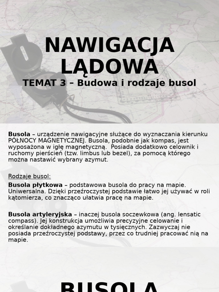 Nawigacja Kurs - T3 Budowa Busoli - WYKŁAD | PDF