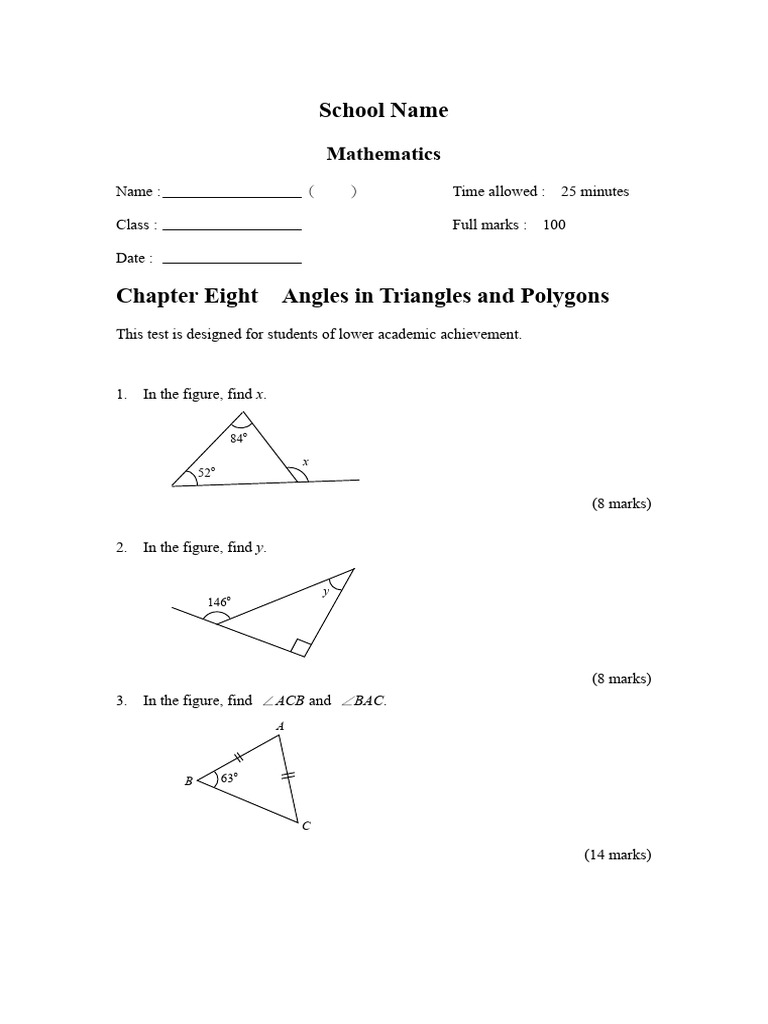 Interior Angles of a 19-Sided Polygon | PDF | Geometric Shapes ...