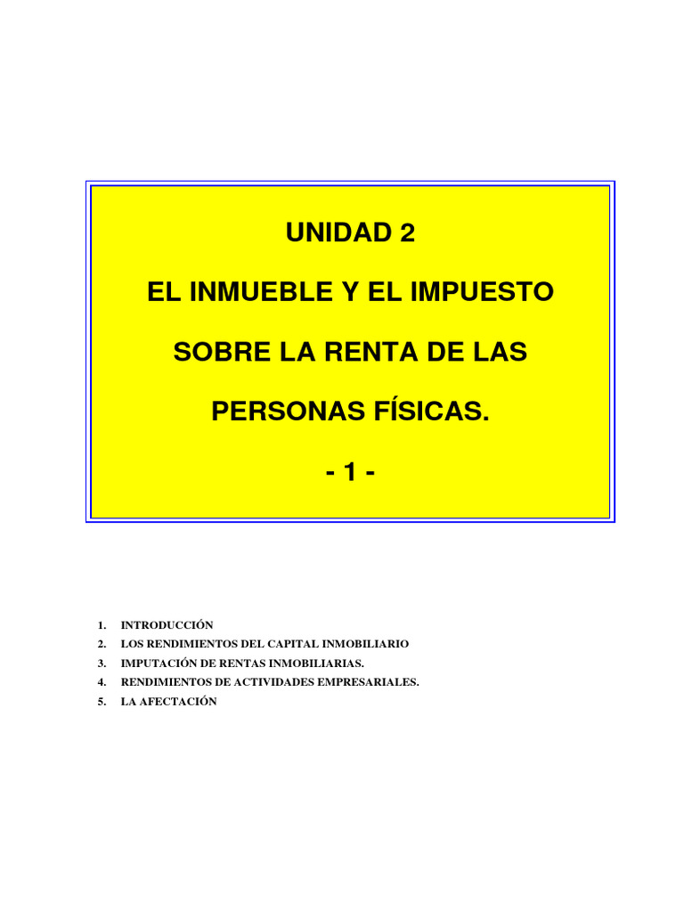 34898fiscalidad I Unidad 2 | PDF | Impuestos | Impuesto sobre la renta