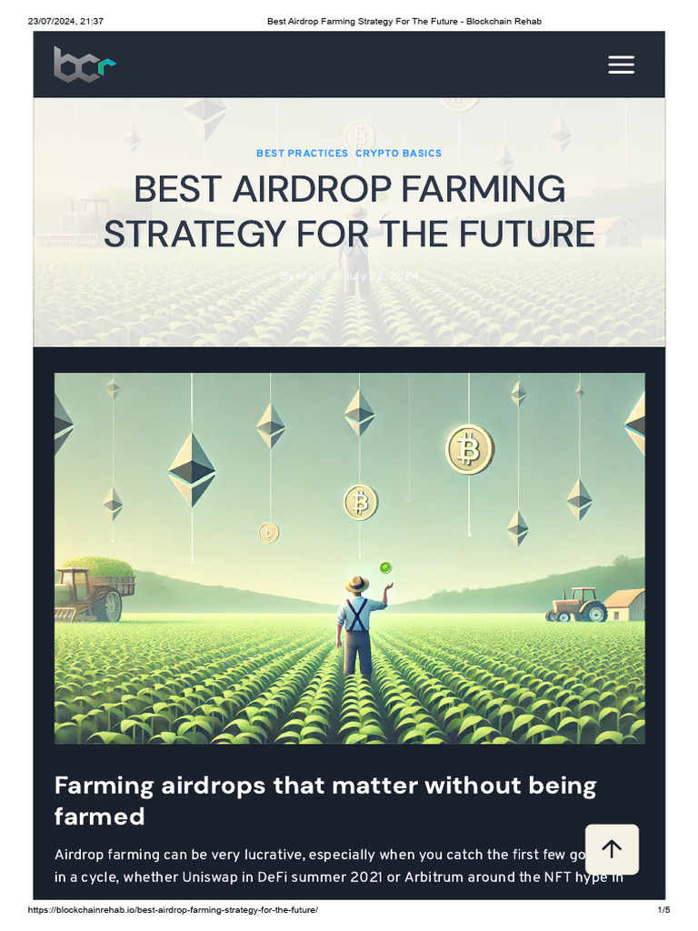 Best Airdrop Farming Strategy For The Future - Blockchain Rehab | PDF
