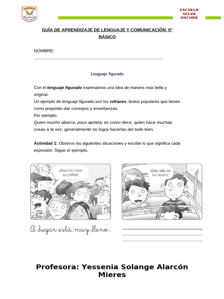 Guía de Aprendizaje de Lenguaje y Comunicación 5 | PDF