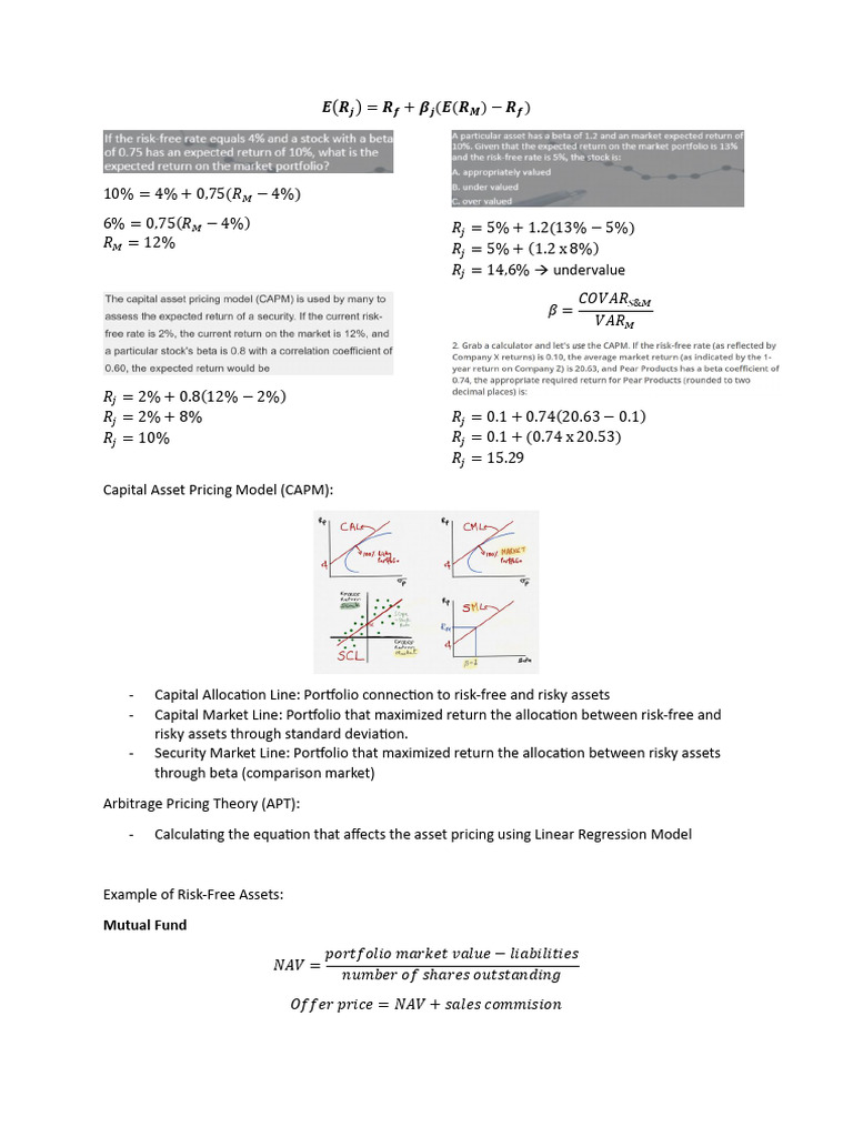 CAPM and APT in Asset Pricing Analysis | PDF | Capital Asset Pricing ...