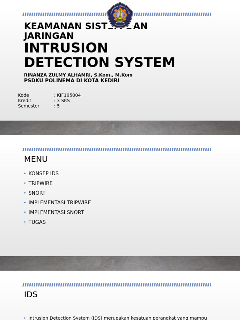 Memahami Intrusion Detection System (IDS) | PDF