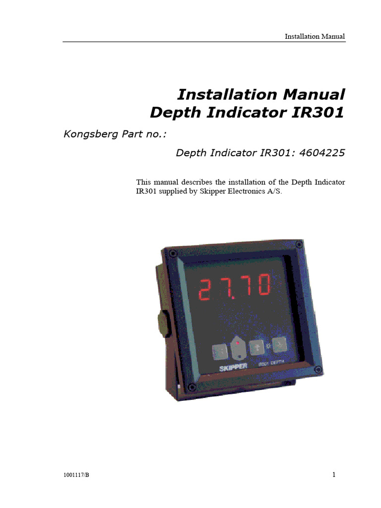 Installation Manual Depth Indicator | PDF | Electrical Wiring | Power ...