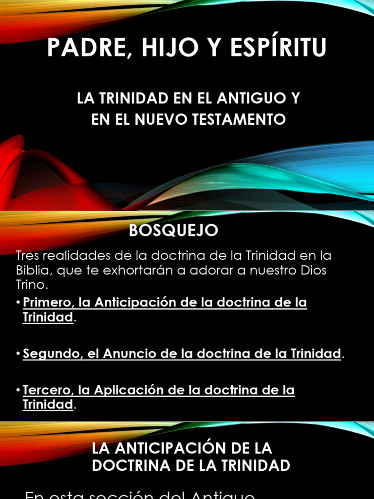La Trinidad en la Biblia: Antiguo y Nuevo Testamento | PDF | eucaristía ...