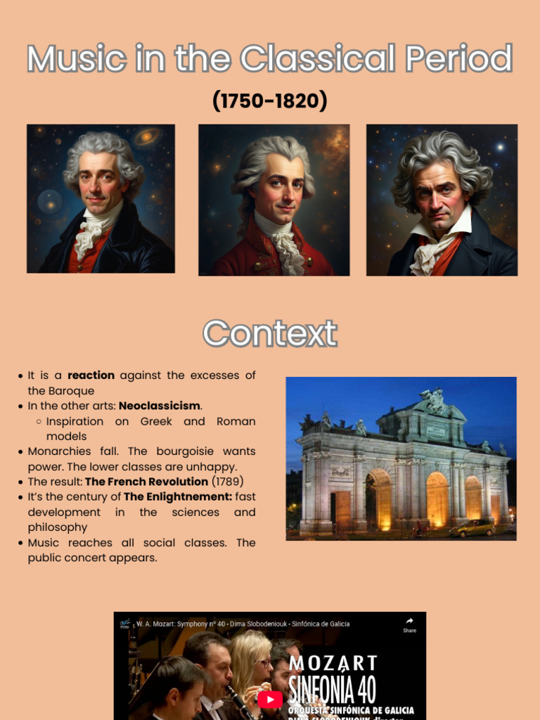 Music in The Classical Period | PDF | Classical Period (Music) | Orchestras