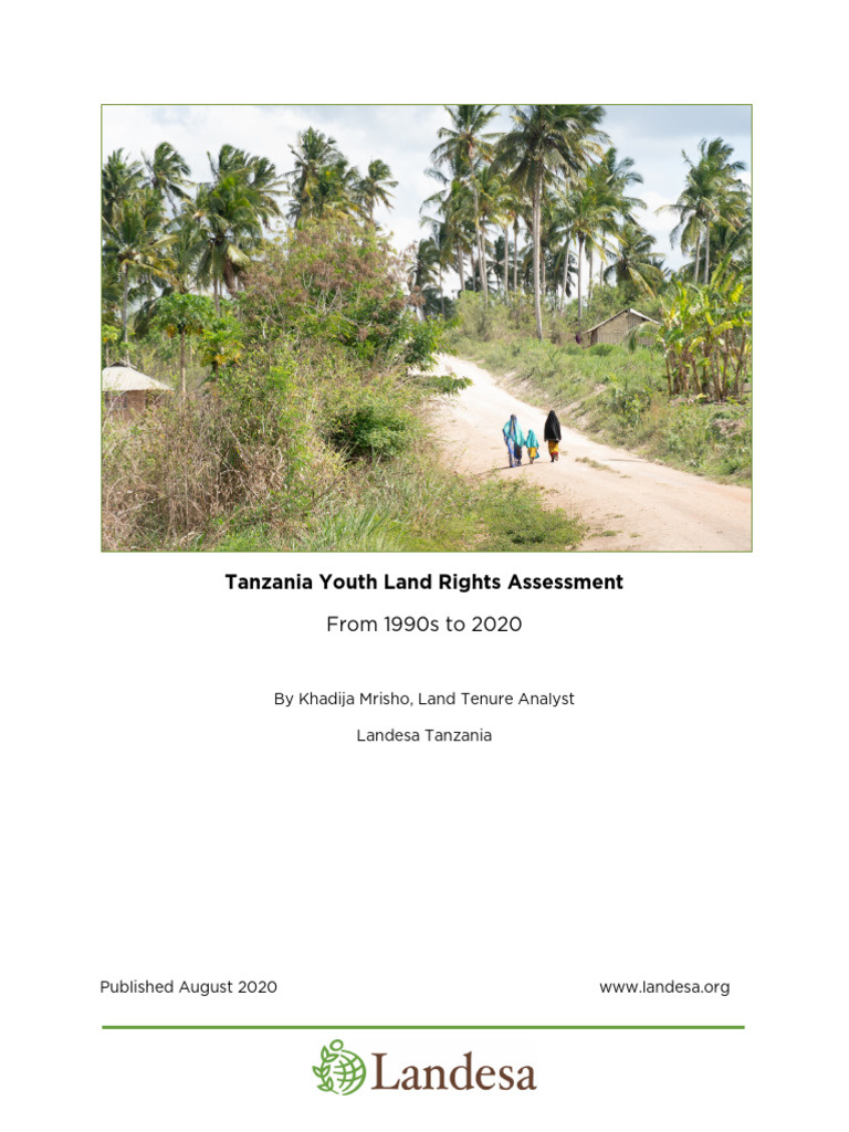 Youth Land Rights in Tanzania 1990-2020 | PDF | Sustainability | Tanzania
