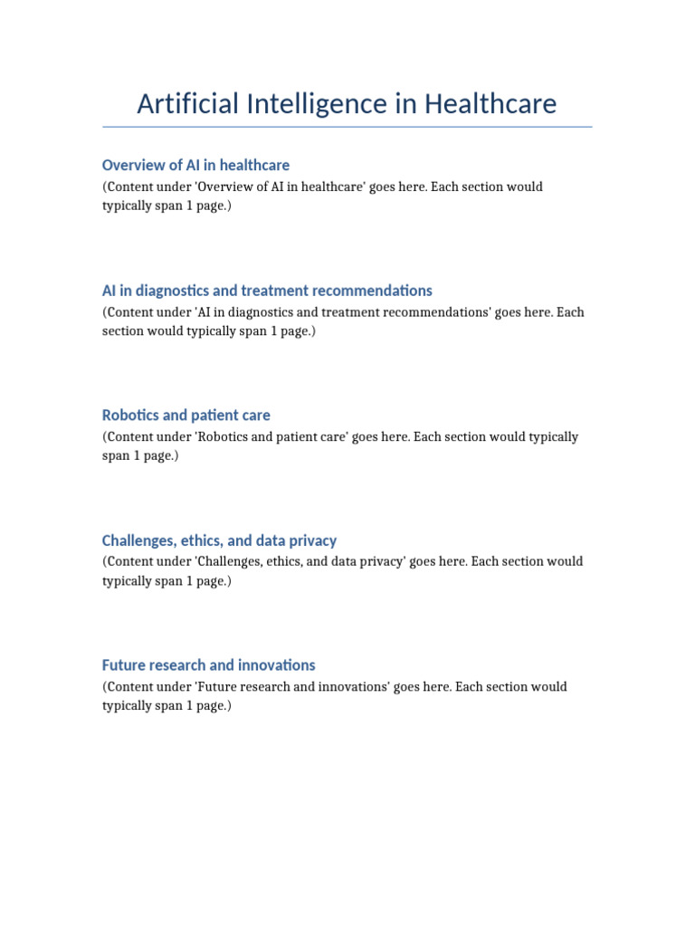 AI Applications in Healthcare Overview | PDF