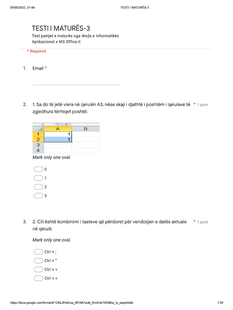 Testi I Matures-3 | PDF