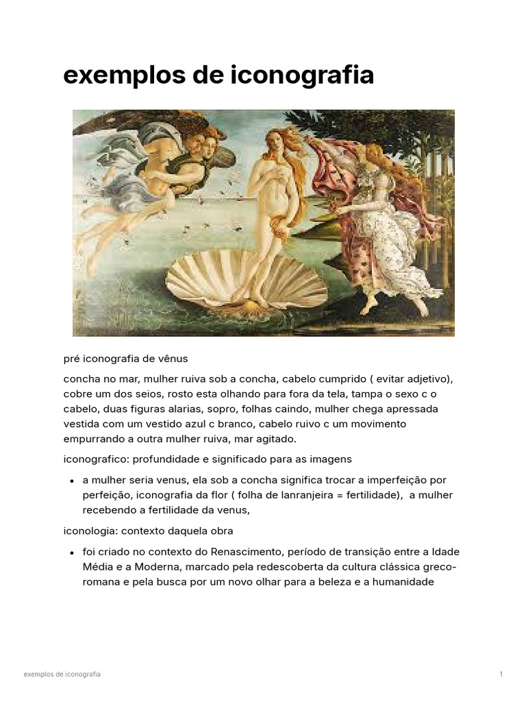 Exemplos de Iconografia | PDF