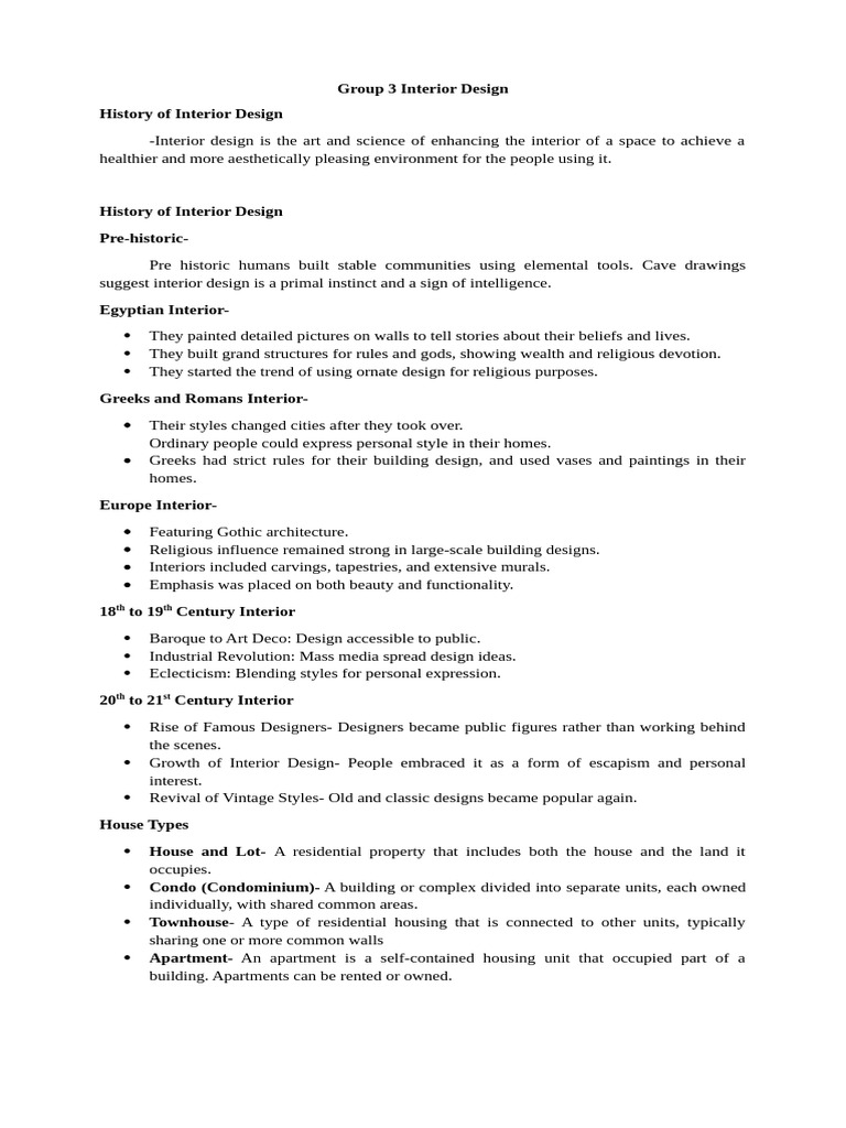 Group 3 Interior Design | PDF | Interior Design | Minimalism