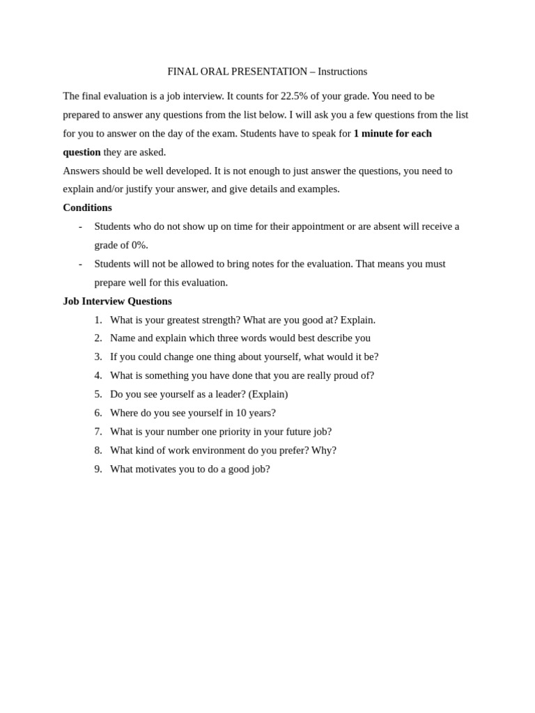 Final Oral Presentation Guidelines | PDF | Syntax | Verb