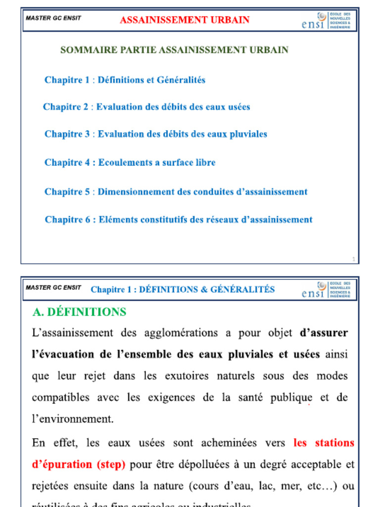 Cours Hydraulique ENSI MAROC | PDF