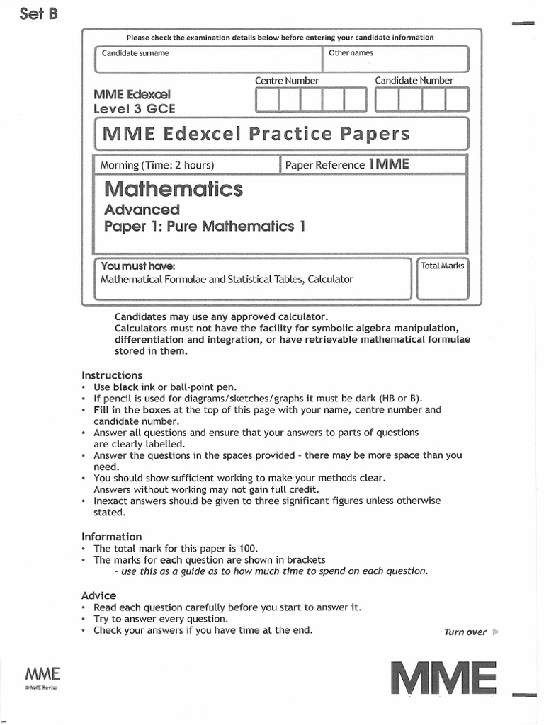 Set B - Paper 1 | PDF