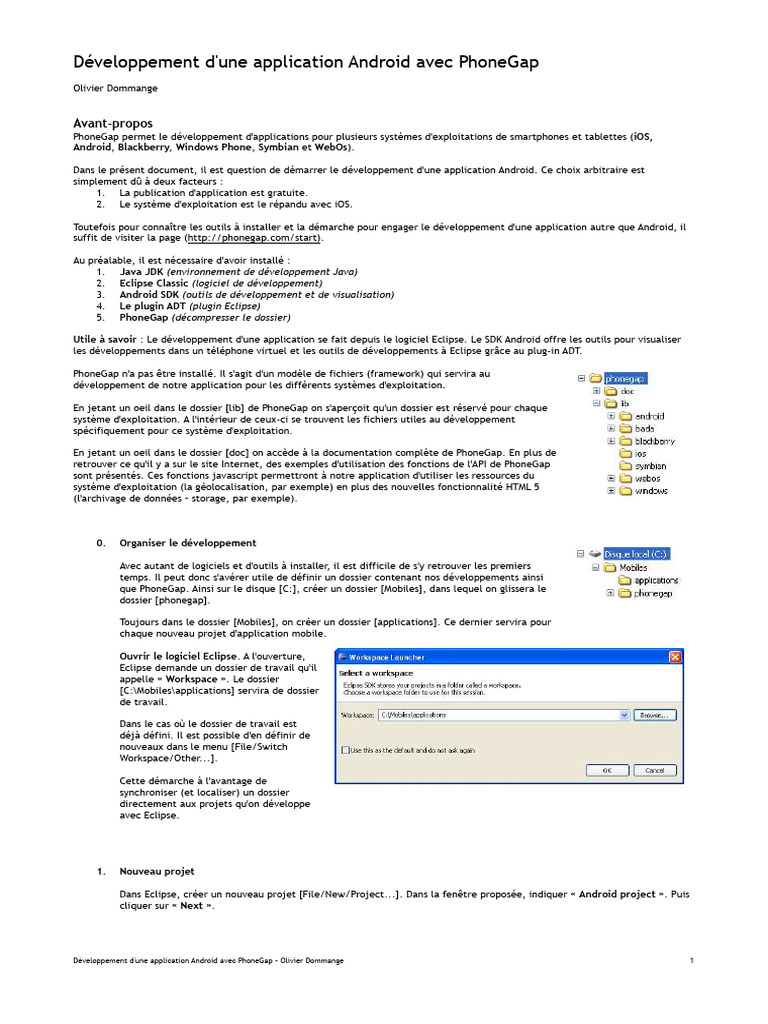Développer une appli Android avec PhoneGap | PDF | Android (Système d ...