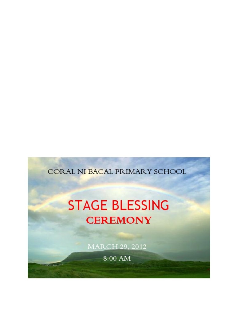 Stage Blessing Ceremony Program 2012 | PDF