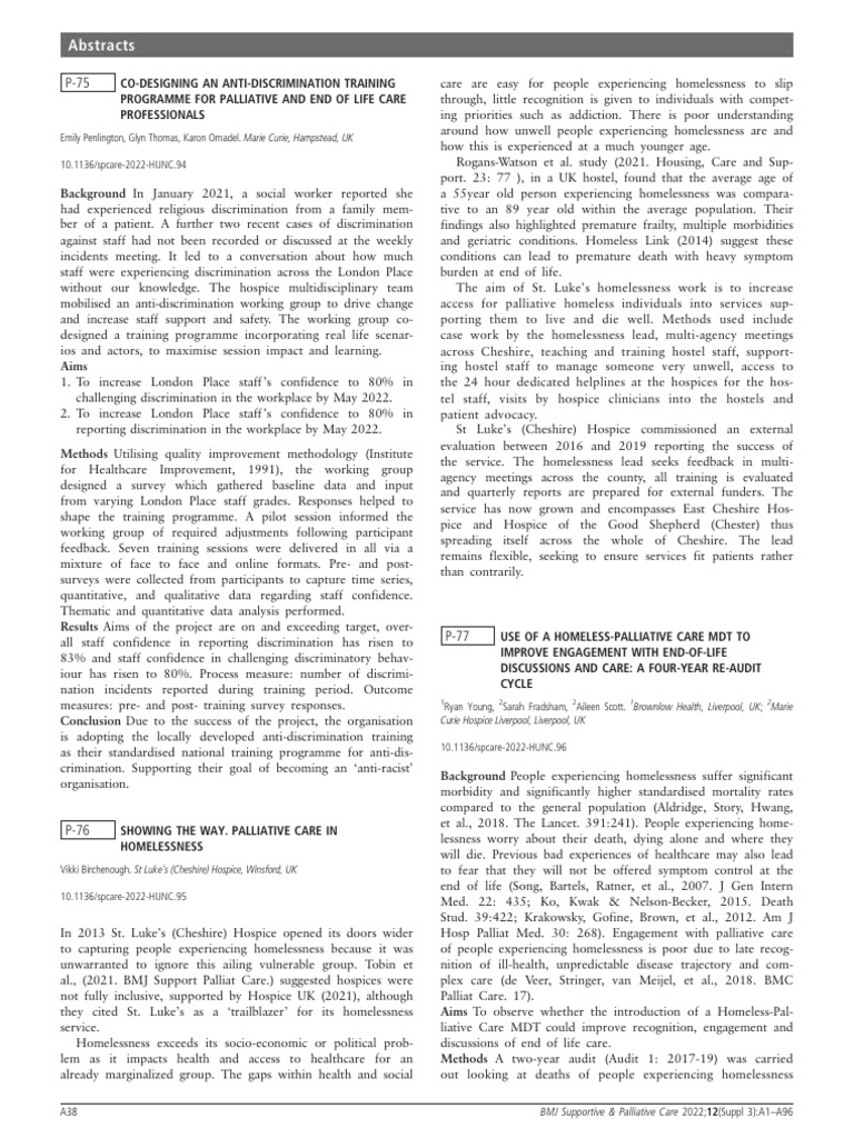 P 75 Co Designing An Anti Disc | PDF | End Of Life Care | Hospice