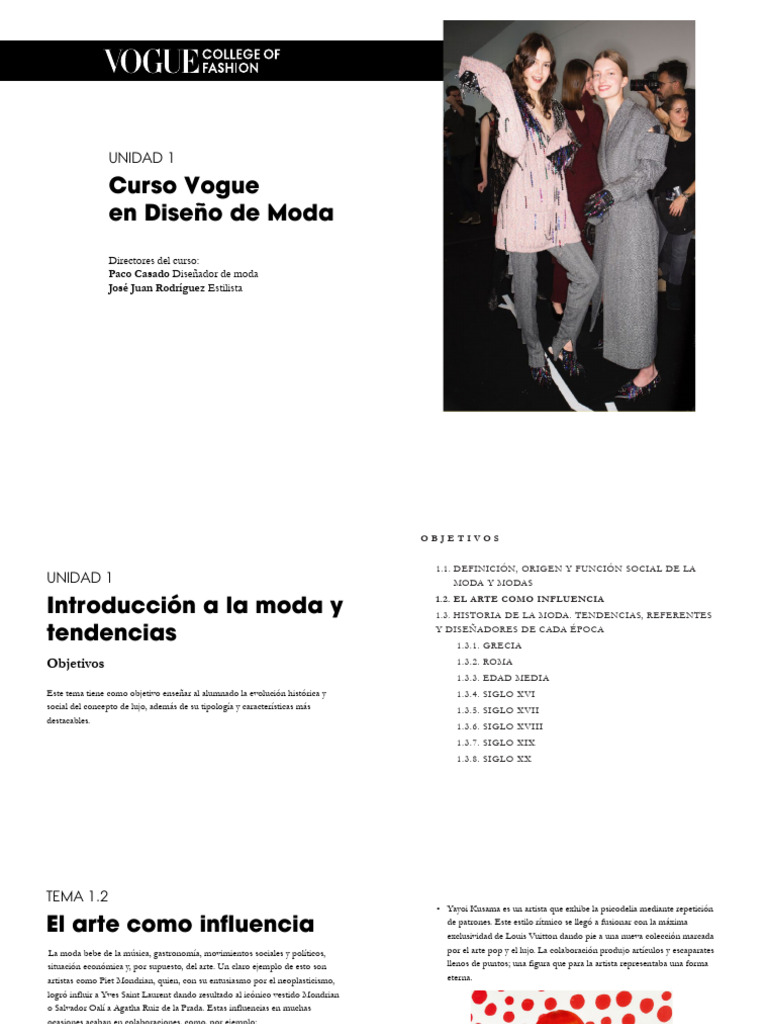 Historia y Arte en la Moda | PDF | Moda | Estética