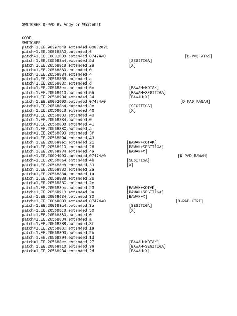Code D-Pad Switcher | PDF