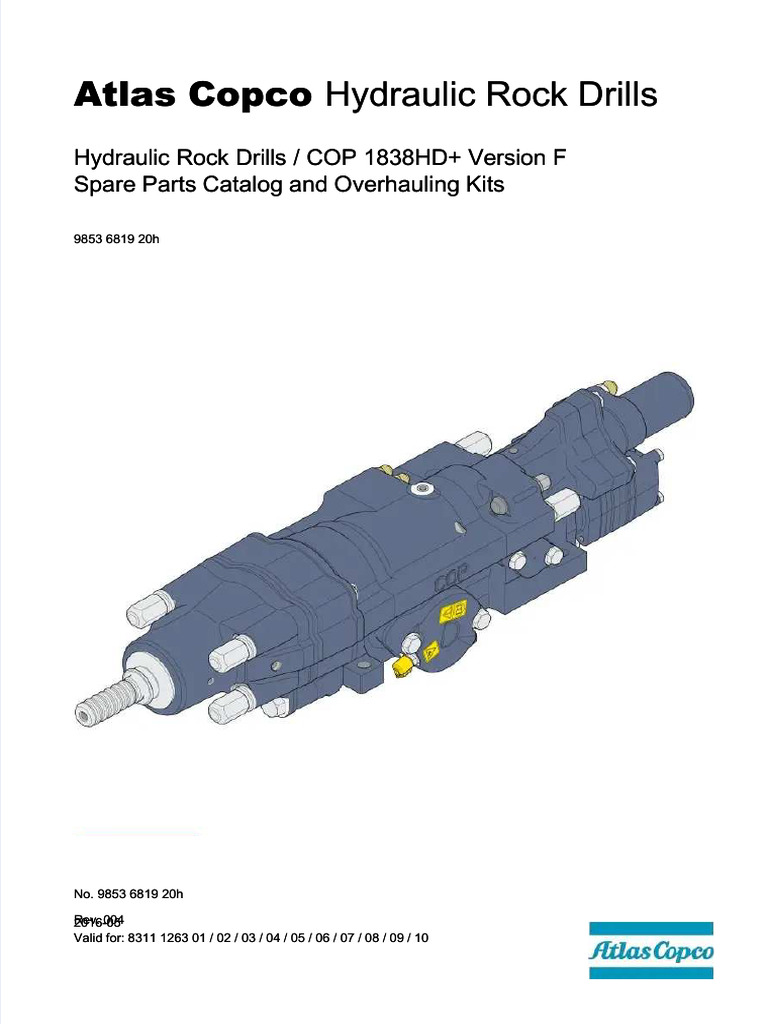 PDF 9853 6819 20h Spare Parts Catalog Cop 1838hdversion F Compress | PDF