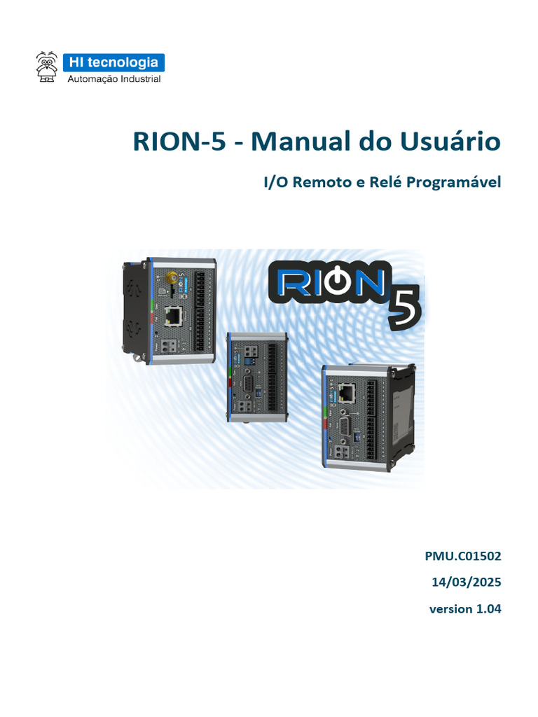 Manual do Usuário RION-5: I/O e Relé | PDF | Rede de computadores ...
