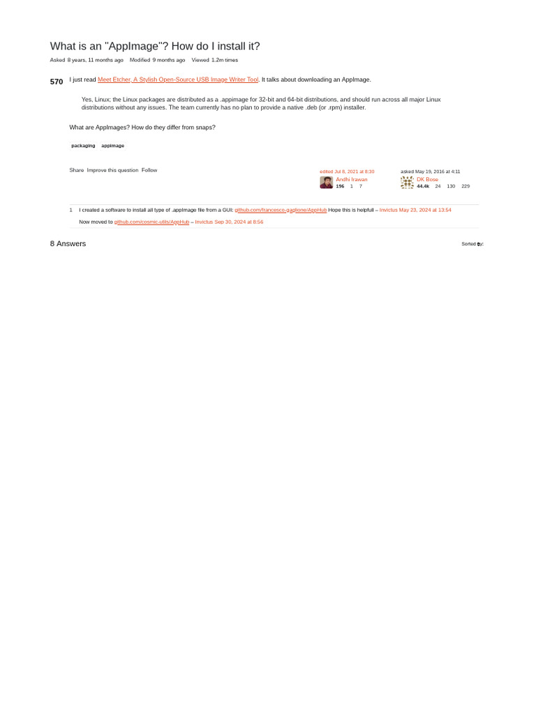 Understanding and Installing AppImages | PDF | Linux Distribution ...