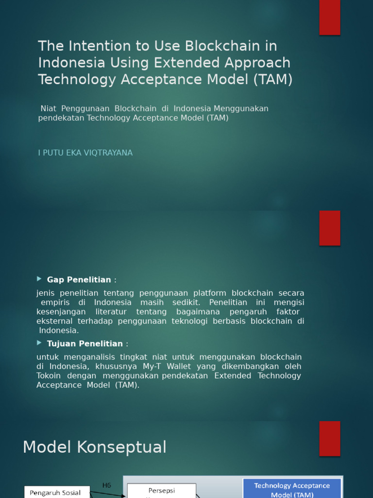 The Intention To Use Blockchain in Indonesia Using | PDF
