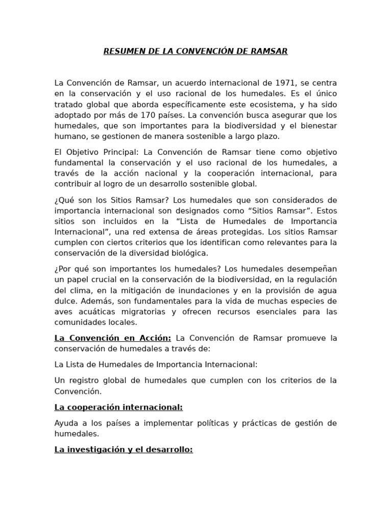 Convención de RAMSAR | PDF