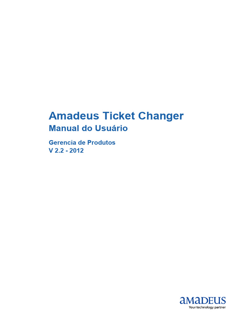 Manual do Amadeus Ticket Changer | PDF | Cálculo | Analise matemática