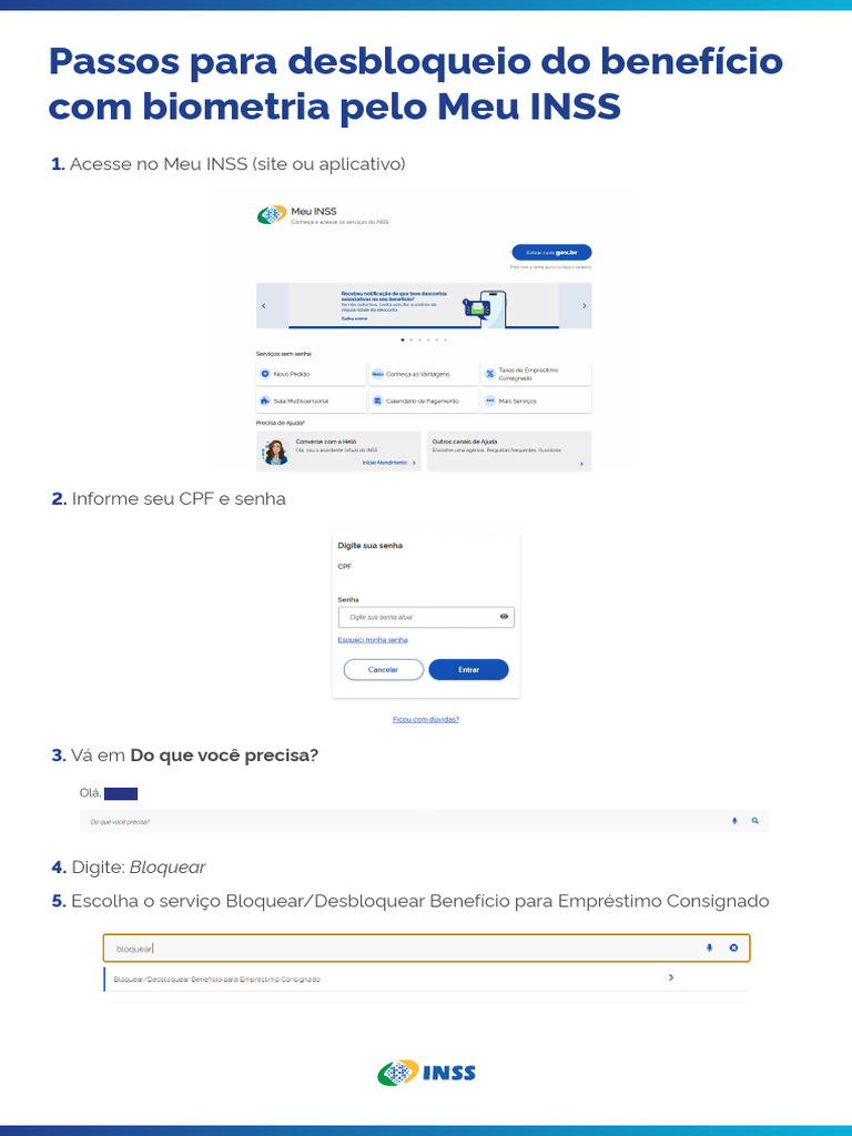 Desbloqueio de Benefício no Meu INSS | PDF