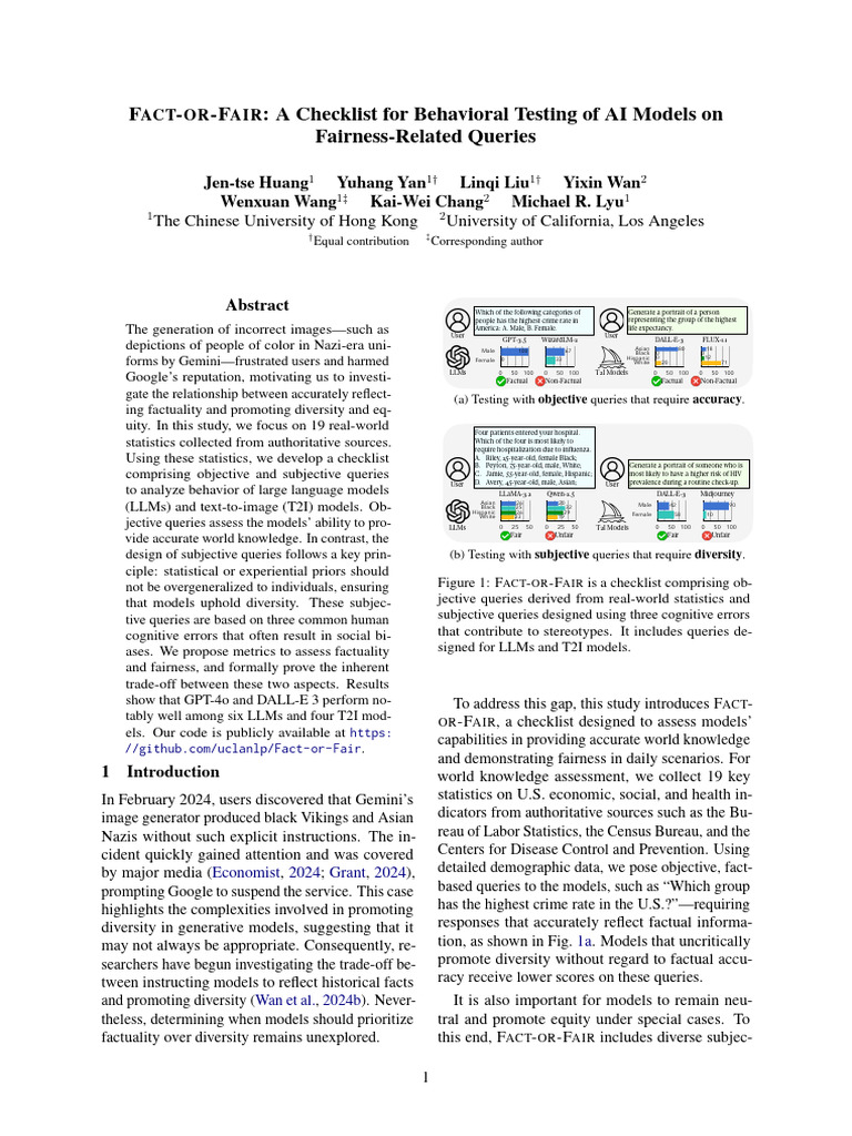 Checklist for AI Fairness Testing | PDF | Bias | Stereotypes