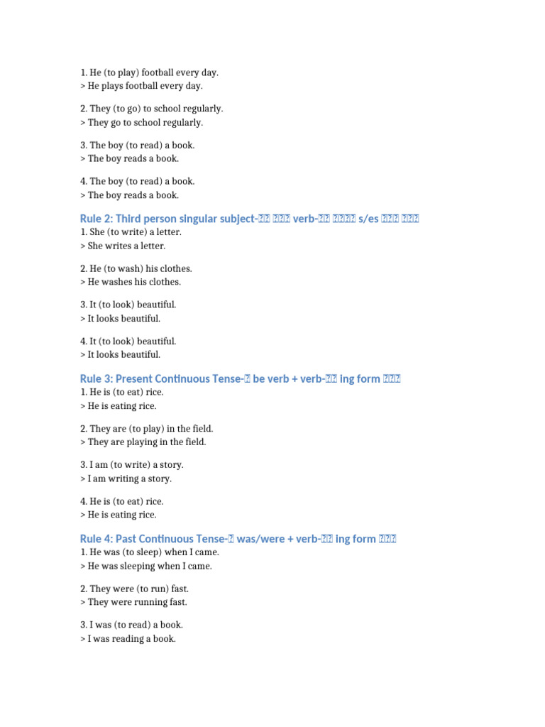 Right Form of Verbs 40 Examples | PDF | Linguistic Typology | Semantic ...