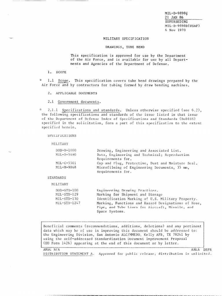 Mil D 9898C | PDF