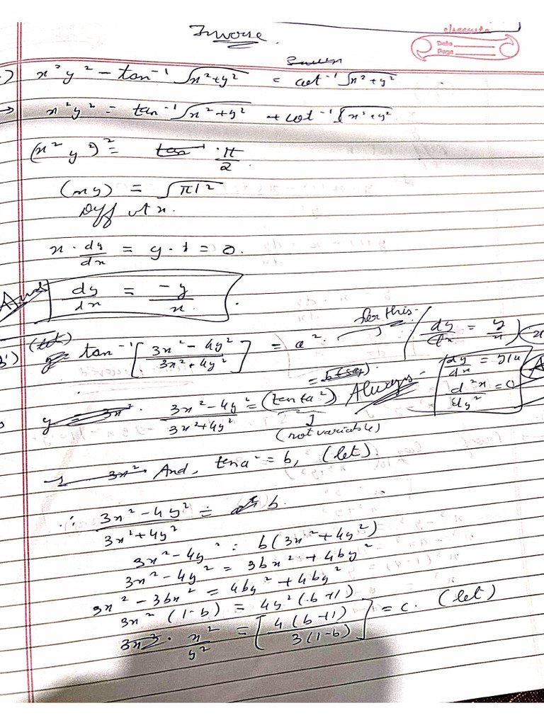 Maths Derivatives Crucial Questions | PDF