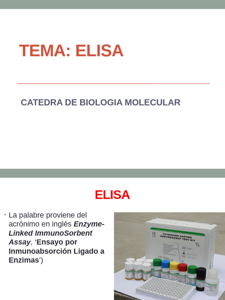 Técnica ELISA: Diagnóstico y Aplicaciones | PDF | Elisa | Bioquímica