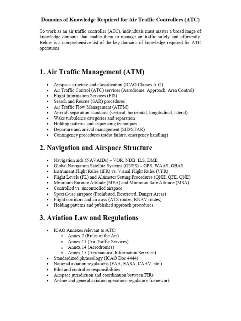 Essential Knowledge for ATC Success | PDF | Air Traffic Control | Airport