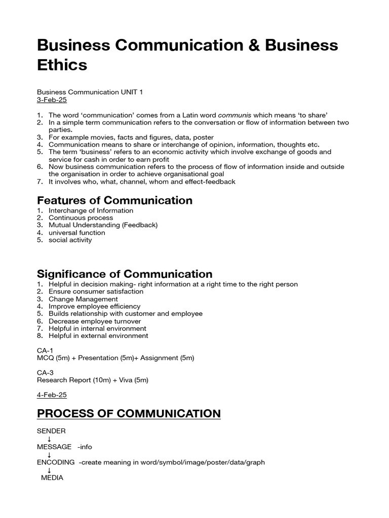 Business Communication & Business Ethics | PDF | Communication ...
