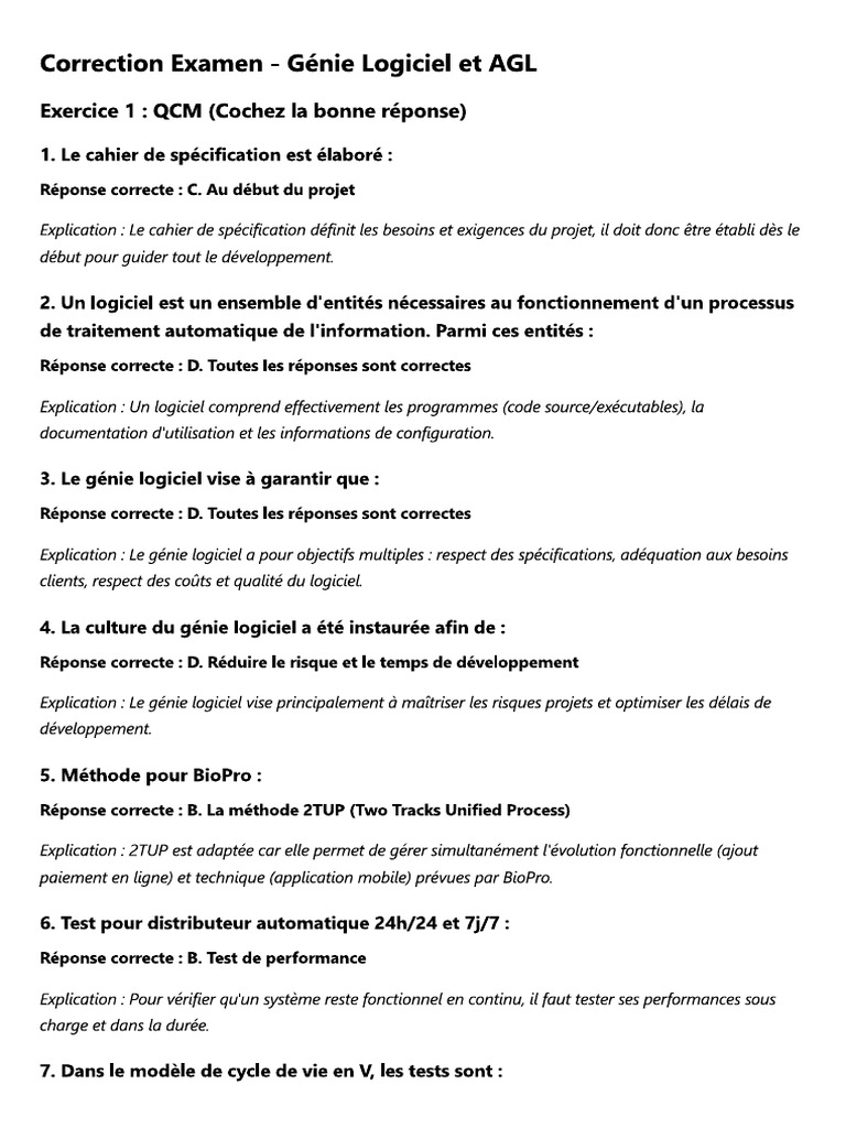 Correction Examen | PDF