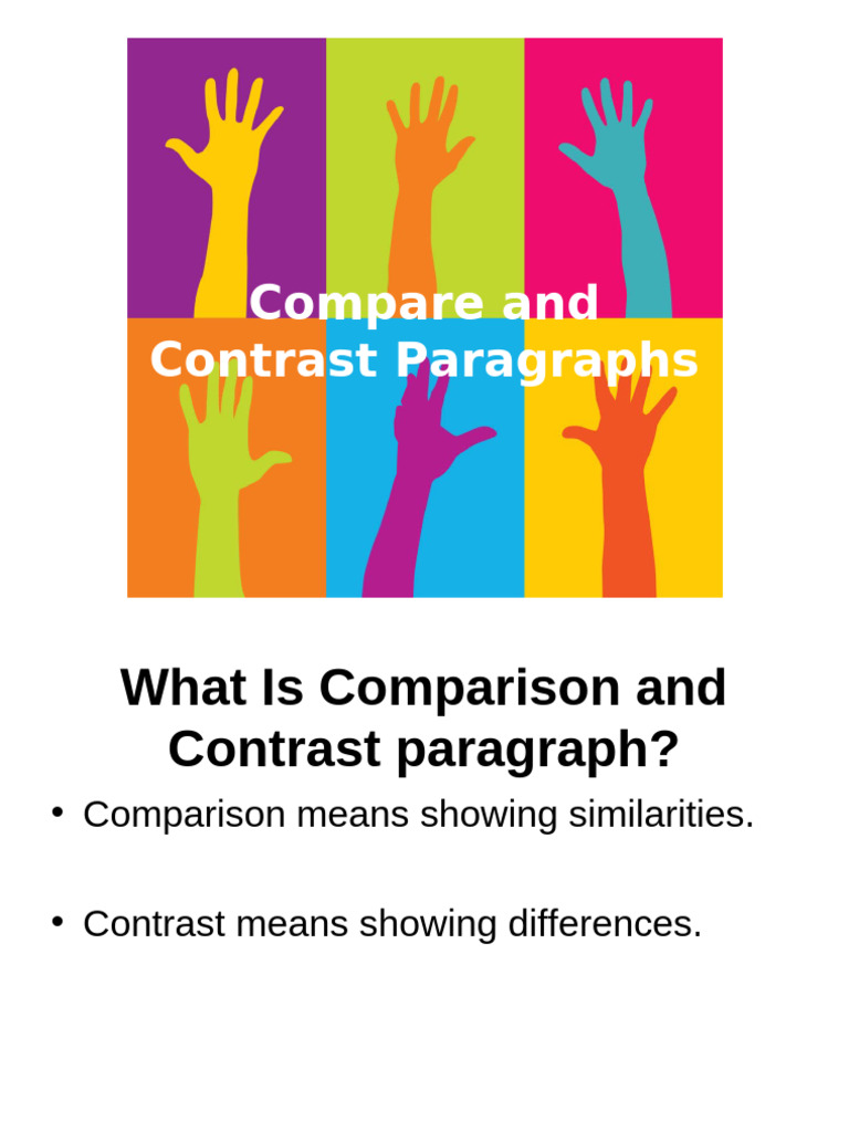 Compare and Contrast Paragraphsonlineversion | PDF | Intensive Care ...