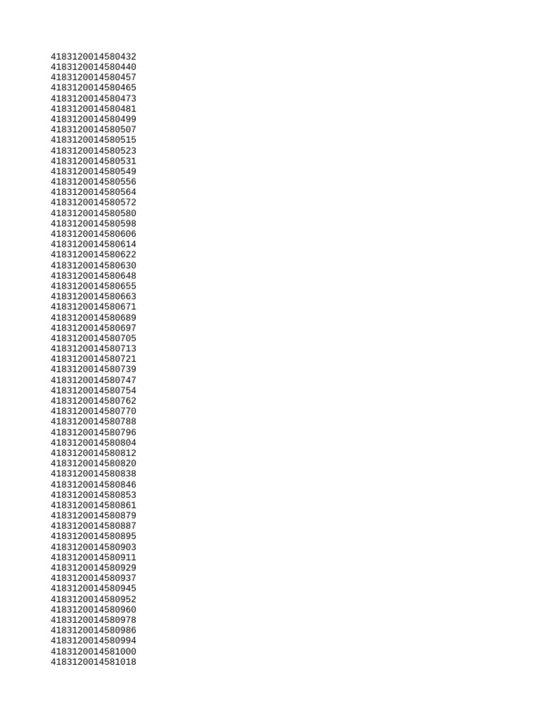 List of Unique Identifiers | PDF
