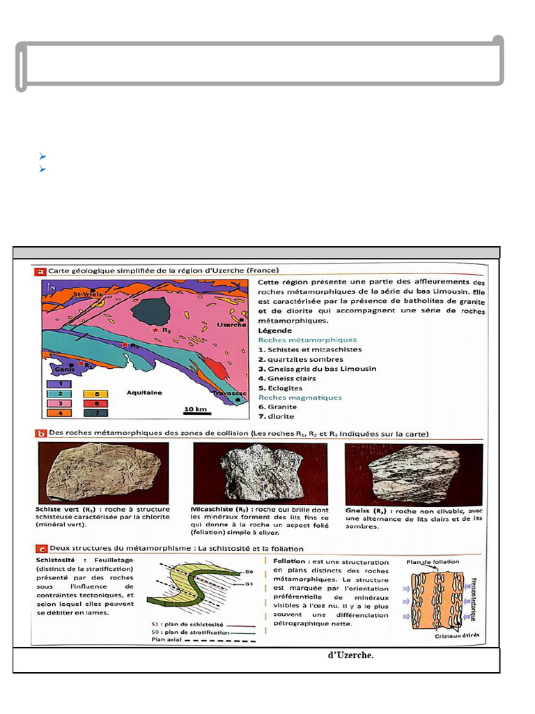 Types et formation des roches métamorphiques | PDF | Roche | Sciences ...