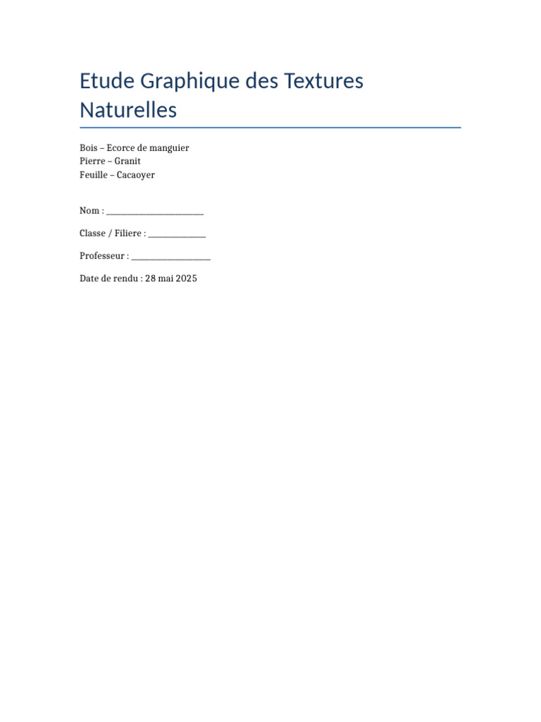 Analyse des Textures Naturelles | PDF