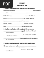 Slovenina 7.b Preverjanje-Znanja | PDF