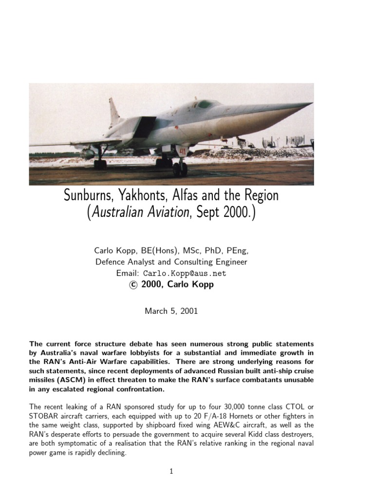 Australia’s Naval Threats: ASCM Overview | PDF | Surface To Air Missile ...