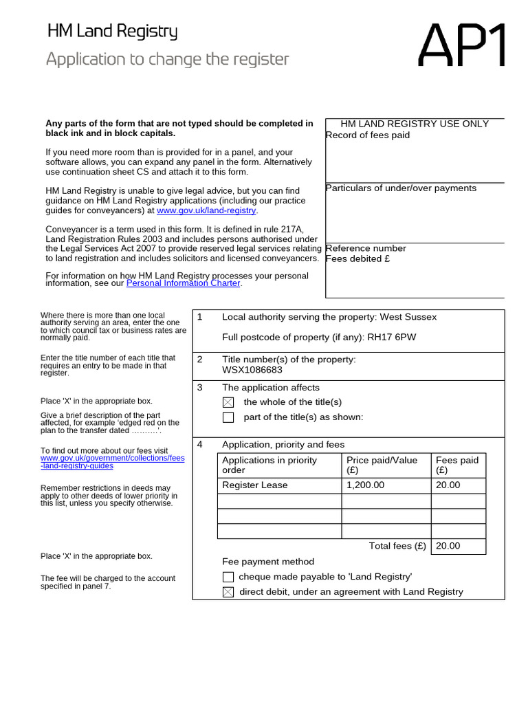 HM Land Registry Application Guide | PDF | Limited Liability ...