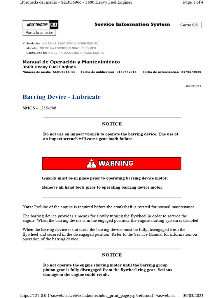 Barring Device Operation and Maintenance | PDF | Gear | Manufactured Goods