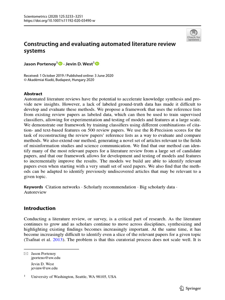 Automated Literature Review Framework | PDF | Cluster Analysis | Data