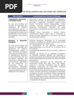 2027 26 01 23 Temario Paes Invierno Ciencias | PDF | Evolución | Química