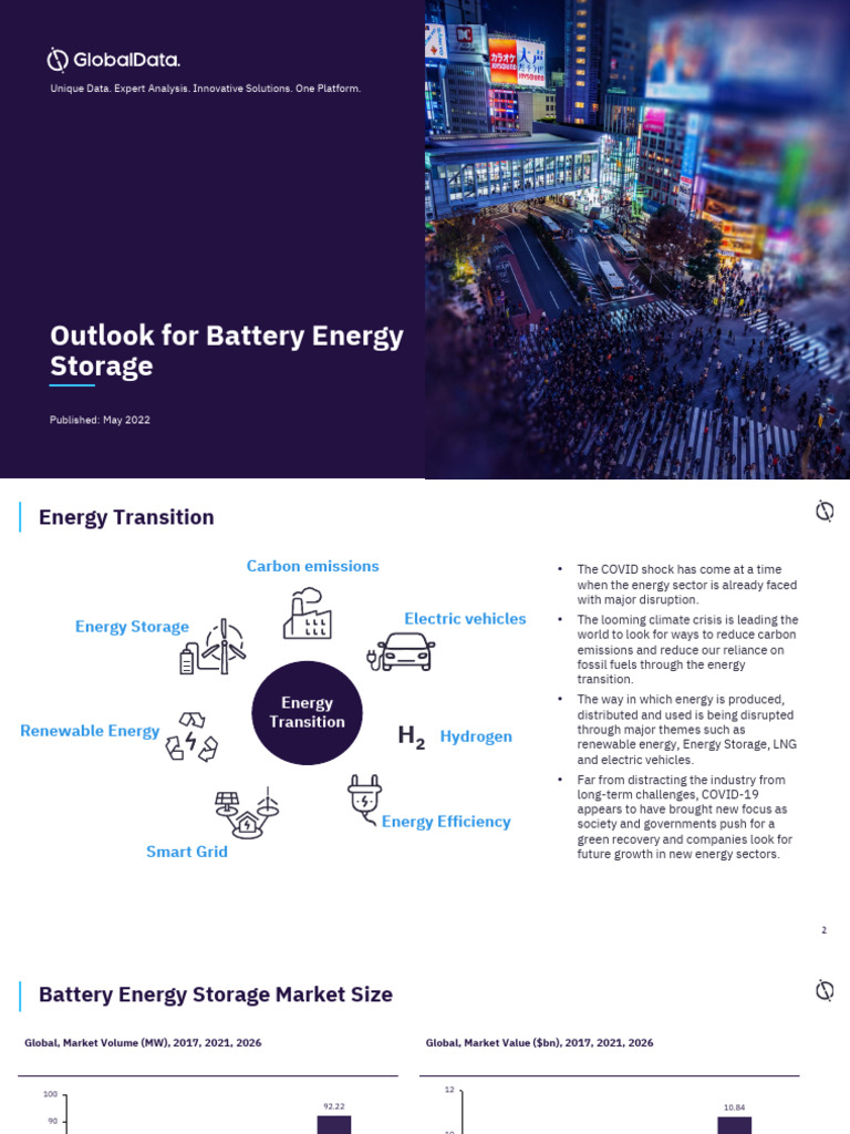 Outlook For Battery Energy Storage | PDF | Renewable Energy | Energy ...