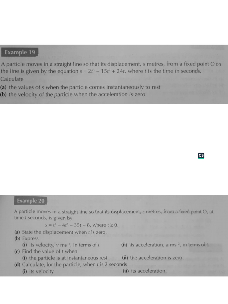 Kinematics Am Examples Pdf
